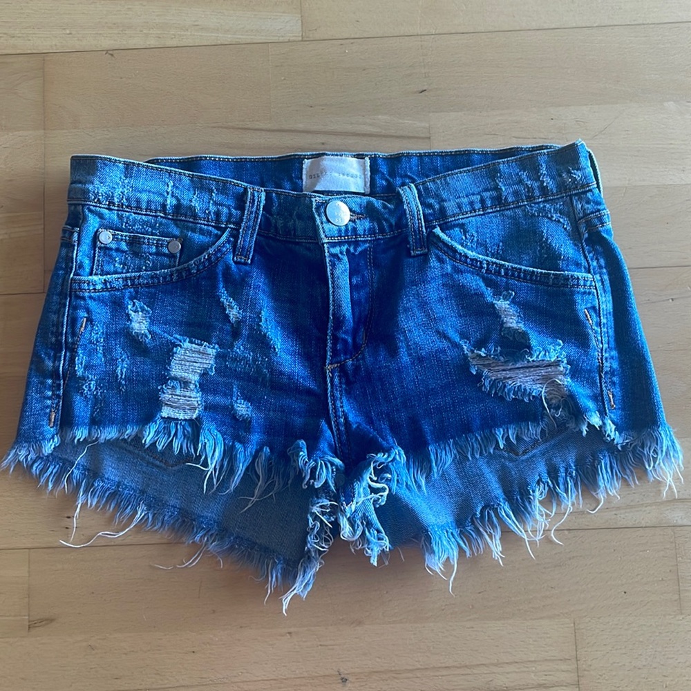 Gilded Intent Shortie jean shorts